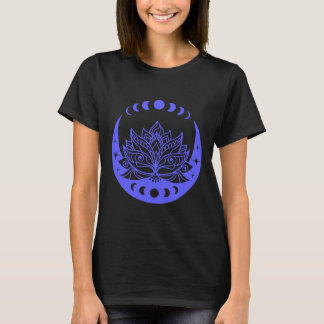 Crescent Moon And Lotus Flower T-Shirt