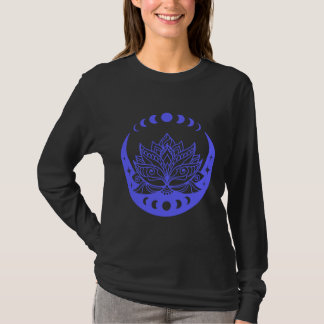 Crescent Moon And Lotus Flower T-Shirt