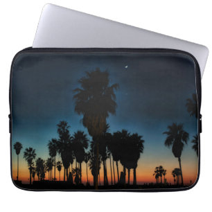 Crescent Moon And One Star On Sunset Laptop Sleeve