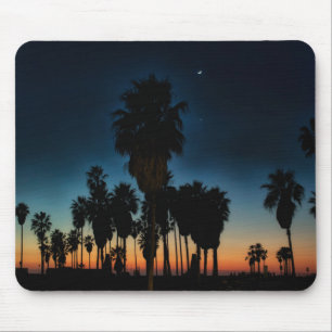 Crescent Moon And One Star On Sunset Mouse Pad