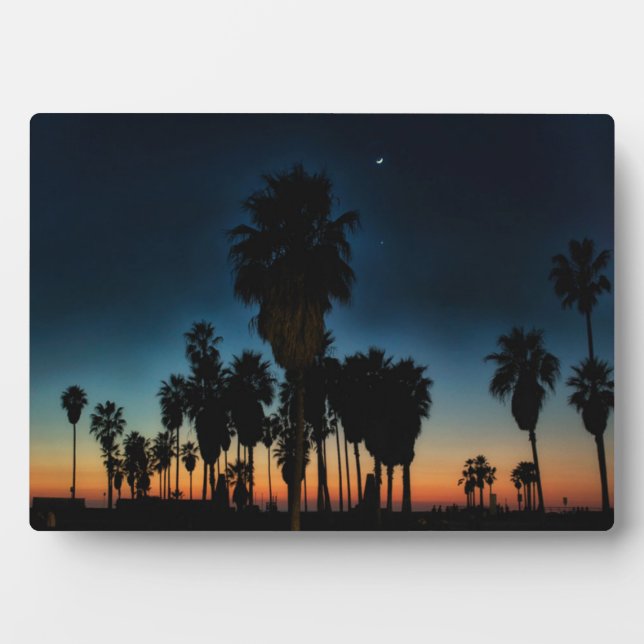 Crescent Moon And One Star On Sunset Plaque (Front)
