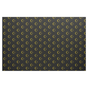 Crescent Moon and Star Combed Cotton (56" width) Fabric