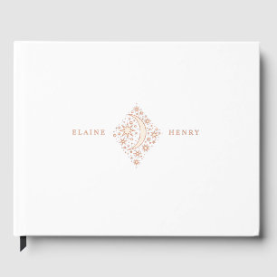 Crescent Moon and Stars Guest Book