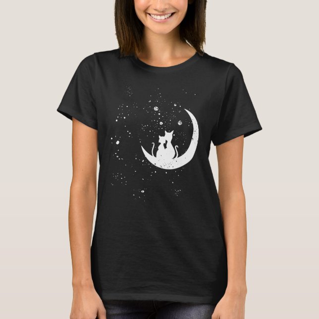 Crescent Moon Cats T-Shirt (Front)