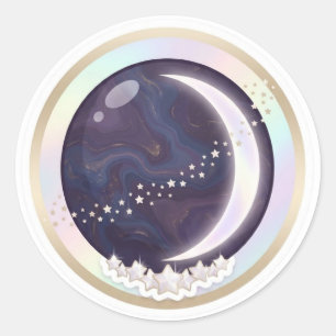 Crescent Moon Celestial Sticker