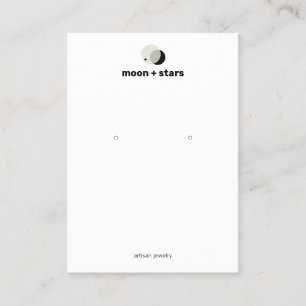 Crescent Moon Earring Jewellery Display Holder Business Card