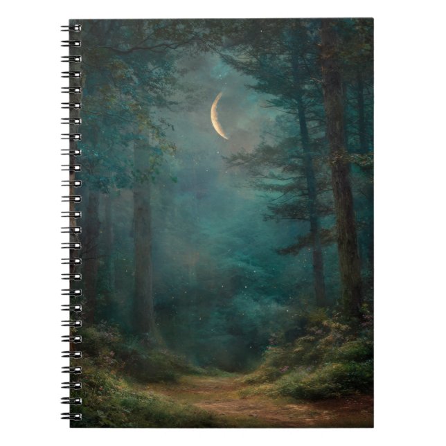 Crescent Moon Enchanted Forest Notebook (Front)