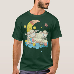 Crescent Moon Farmer Farm Animal Lover Lamb Cute S T-Shirt