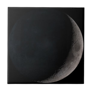 Crescent moon from NASA images Ceramic Tile