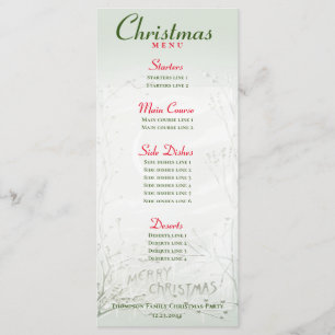 Crescent Moon Frozen Wild Flowers Christmas Dinner Menu