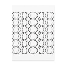 Crescent Moon Geometric Pattern Black and White