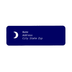 Crescent Moon Label Return Address Label