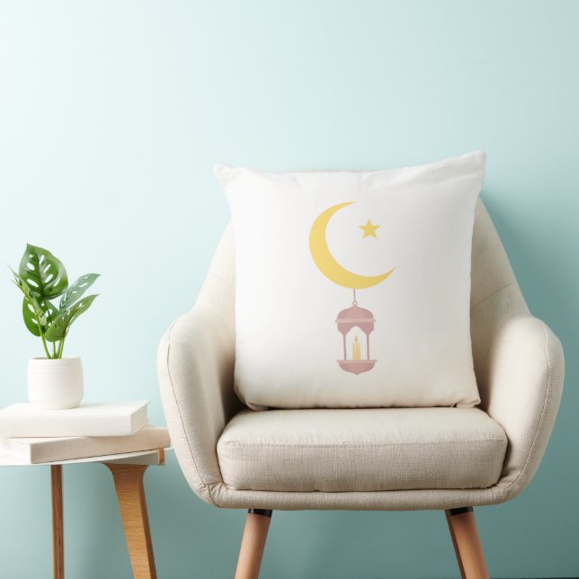 Crescent Moon & Lantern Pillow (Chair)