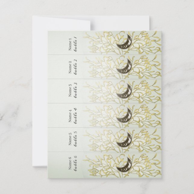 Crescent Moon Mistletoe Festive Christmas Dinner Invitation (Front)