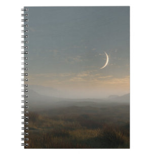 Crescent Moon Misty Meadow Notebook