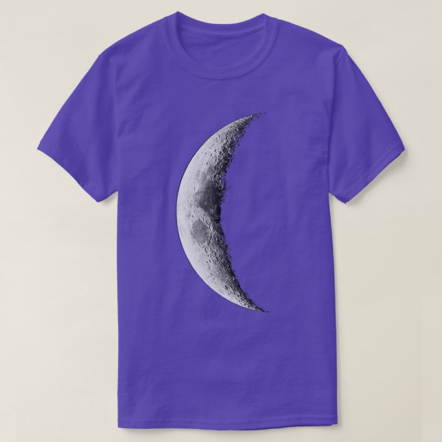 Crescent Moon Outer Space Galaxy Astronomy T-Shirt (Design Front)