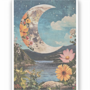 Crescent Moon Over Serene Landscape