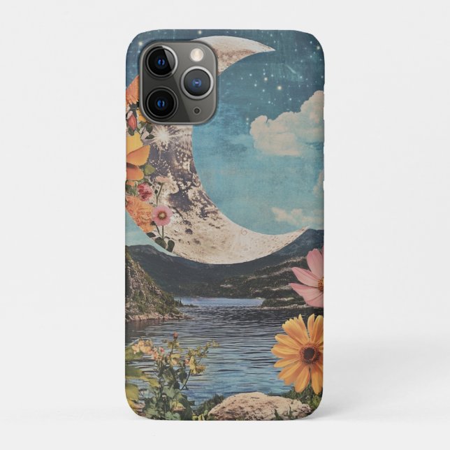 Crescent Moon Over Serene Landscape Case-Mate iPhone Case (Back)