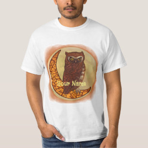 Crescent Moon Owl t-shirts
