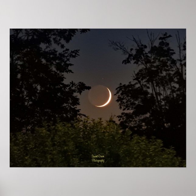 Crescent Moon Setting Poster (Front)