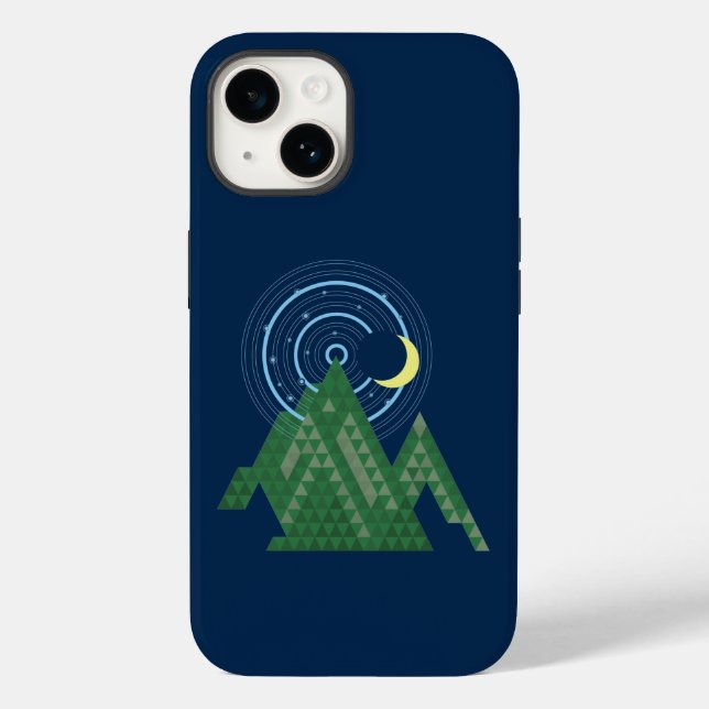  crescent moon sky in the mountain Case-Mate iPhone case (Back)