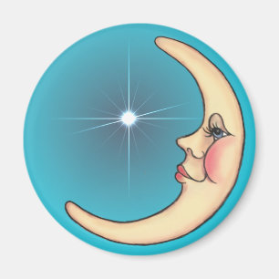 CRESCENT MOON & STAR by SHARON SHARPE Magnet
