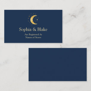 Crescent Moon Starry Night Wedding Registry Enclosure Card