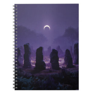 Crescent Moon Stone Circle Notebook