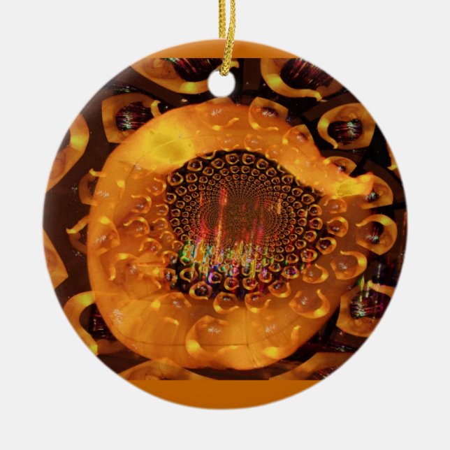 Crescent Moon Surreal Ornament (Front)