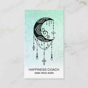*~* Crescent Moon Talisman Shaman Glitter Luna Business Card