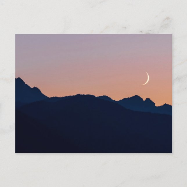 Crescent Moon & Venus | Seabeck, Washington Postcard (Front)