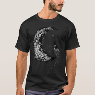 Crescent Moon Witch Aesthetic Astrology Gothic T-Shirt