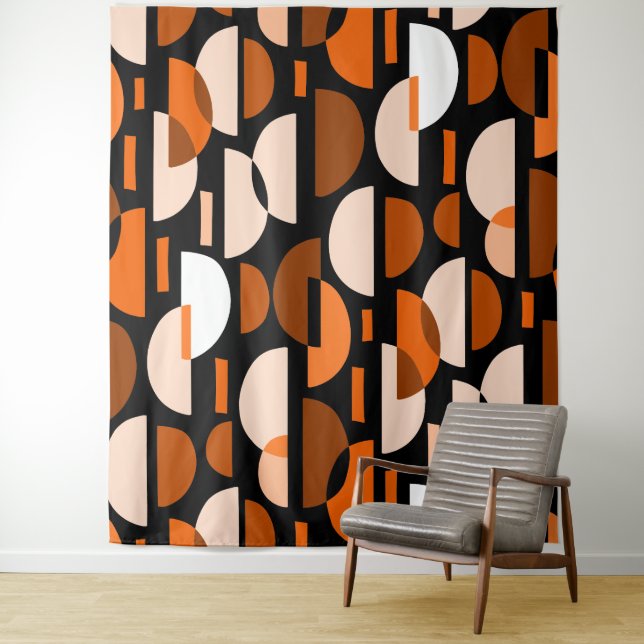 Crescent Pattern 010921 - Orange Tapestry (In Situ)