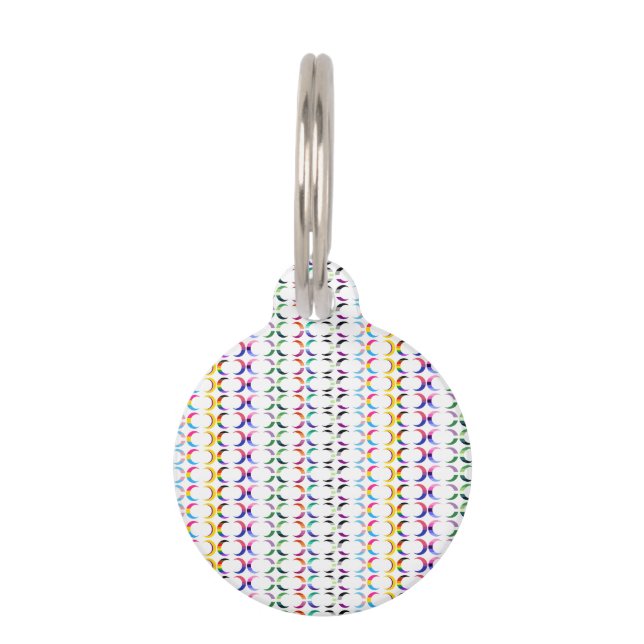 Crescent Pride Flag Moons Pet Tag (Front)