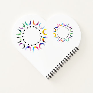 Crescent Pride Moons & Black Hearts Notebook