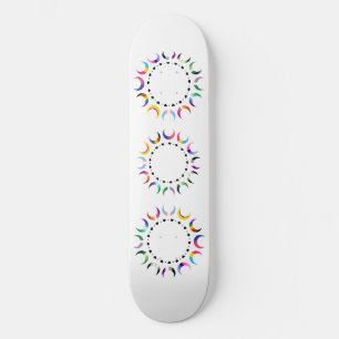 Crescent Pride Moons & Black Hearts Skateboard