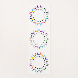 Crescent Pride Moons & Black Hearts Yoga Mat