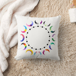  Crescent Pride Moons & Heart Ring  Cushion