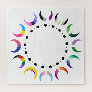  Crescent Pride Moons & Heart Ring  Jigsaw Puzzle