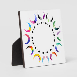  Crescent Pride Moons & Heart Ring  Plaque