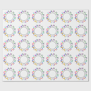 Crescent Pride Moons & Heart Ring Wrapping Paper