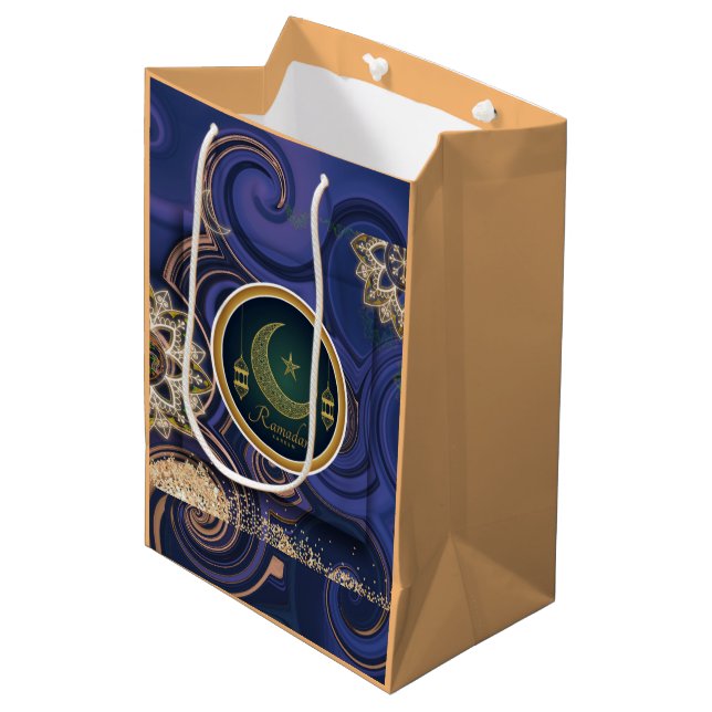 Crescent Ramadan best seller medium gift bag (Front Angled)