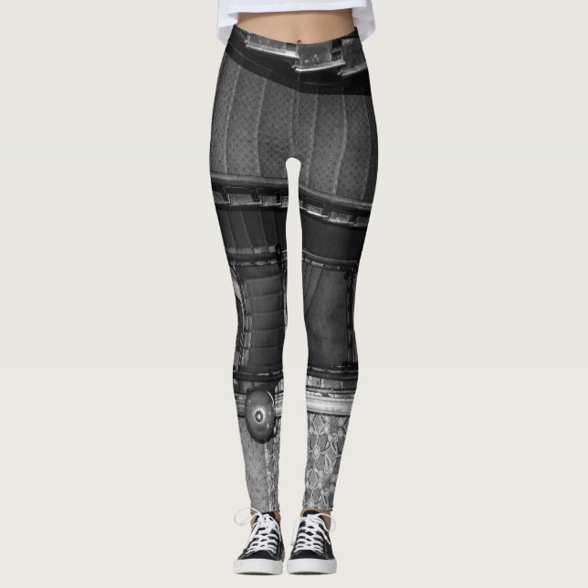 Crescent Stairwell Grayscale Leggings (Front)