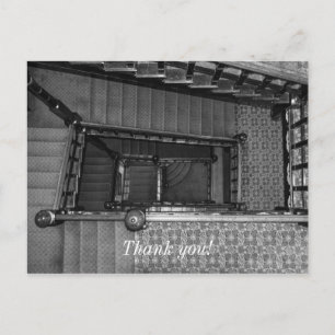 Crescent Stairwell Grayscale Postcard