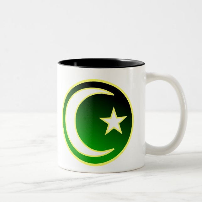 Crescent  & Star of Islam Two-Tone Coffee Mug (Right)
