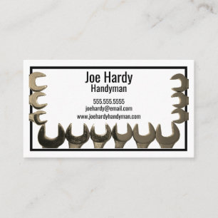 Crescent Wrench Frame Handyman Builder Home Repair Business Card