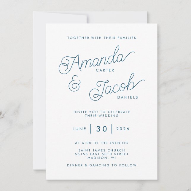 Cressida Wedding Invitation (Front)