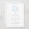 Crest Dusty Blue Monogram QR Code Wedding