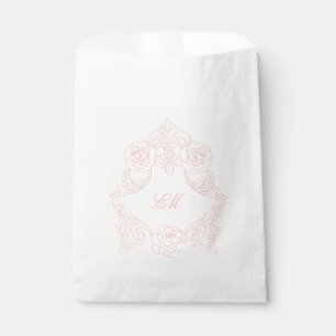 Crest Monogram Marie Antoinette Victorian Pink Favour Bag