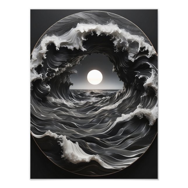 Crest of Creation: Sunlight Through an Ocean Wave Photo Print (Front)